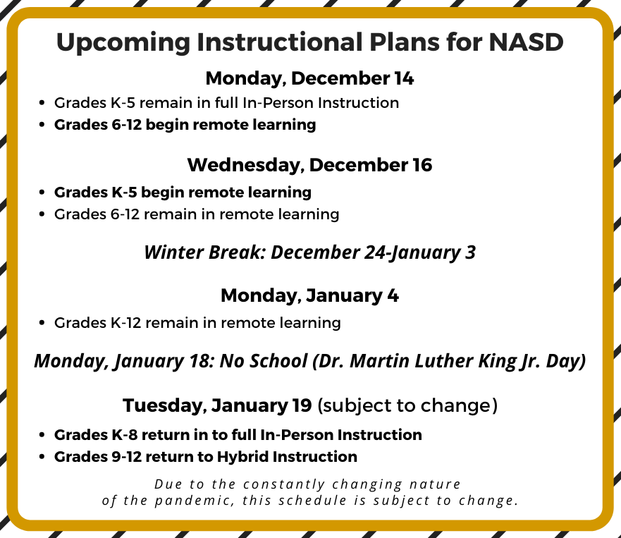 Upcoming Instructional Plans for NASD 