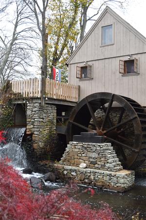 Jenney Grist Mill includes a fish ladder for herring to use for their yearly migration. 
