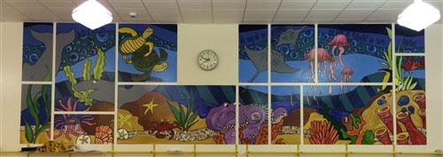 MCK Cafeteria Mural by the 5th grade class of 2015 